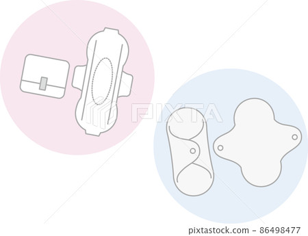 Illustration of sanitary products Illustration of sanitary products 86498477