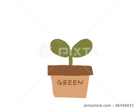 Cute botanical foliage plants / hand-drawn illustrations 86498833