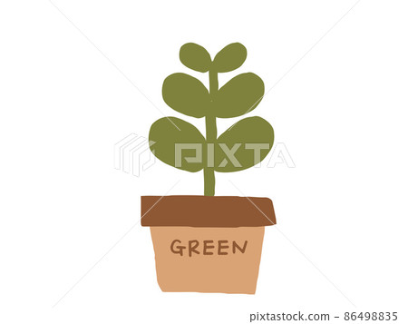 Cute botanical foliage plants / hand-drawn illustrations 86498835