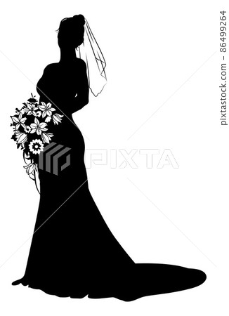Bride Bridal Wedding Dress Silhouette Woman Design 86499264