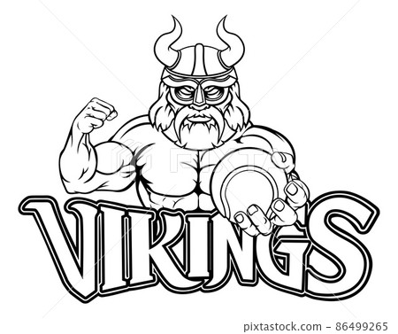 Viking Tennis Sports Mascot 86499265