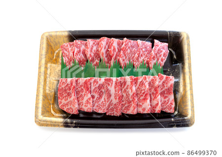 Koshu wine beef, Japanese black beef rib meat for grilled meat [material for leaflets] 86499370
