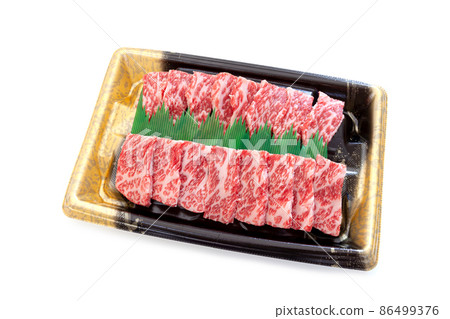 Koshu wine beef, Japanese black beef rib meat for grilled meat [material for leaflets] 86499376