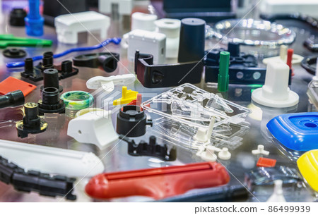 goods and plastic parts on the store counter 86499939