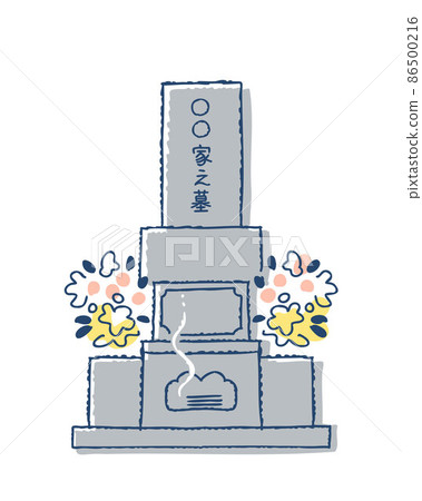 Tomb with flowers Tomb with flowers 86500216