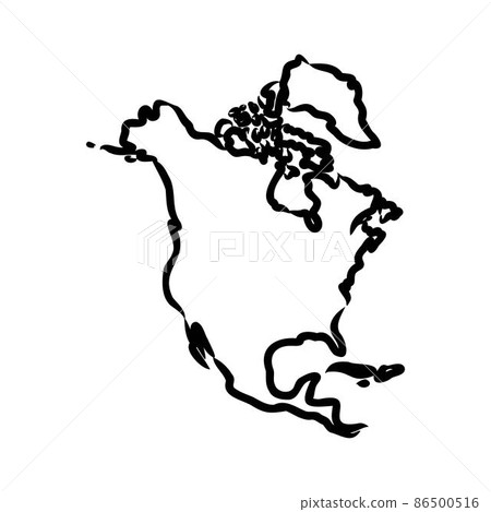 map of north america. map concept north america vector sketch 86500516