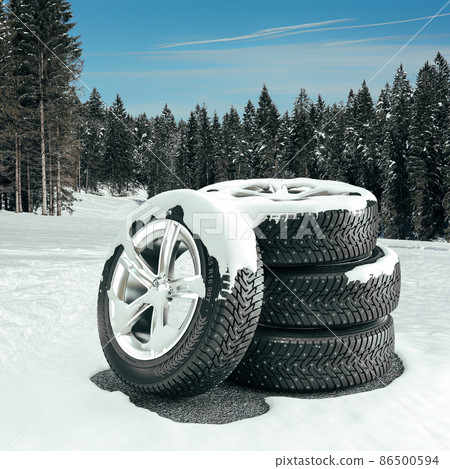 winter tires with sports rims. 86500594