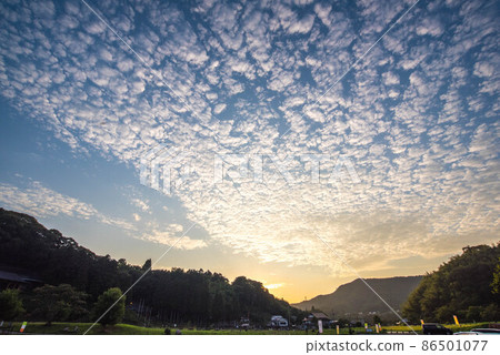 Paddy field evening scene 86501077