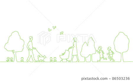 公園與人風景背景素材 公園與人風景背景素材 86503236