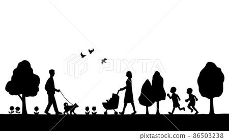 Park and people landscape background material 86503238