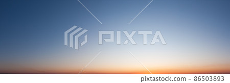 Blue sky in evening with bright sunset panorama Blue sky in evening with bright sunset panorama 86503893