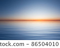 Water surface with waves and blue sky landscape 86504010