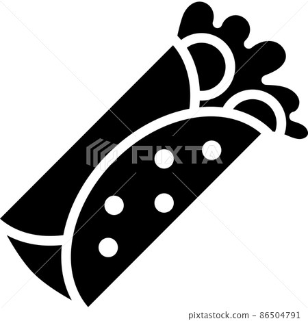 Burrito Glyph Icon Food Vector Burrito Glyph Icon Food Vector 86504791