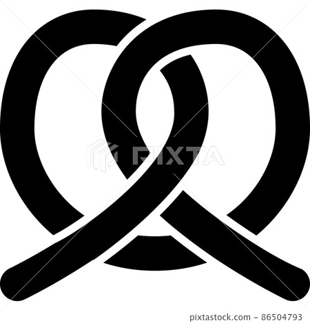 Pretzel Glyph Icon Food Vector Pretzel Glyph Icon Food Vector 86504793