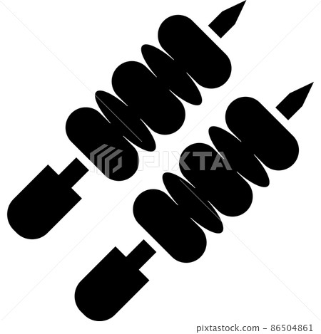 Kebab Glyph Icon Food Vector Kebab Glyph Icon Food Vector 86504861