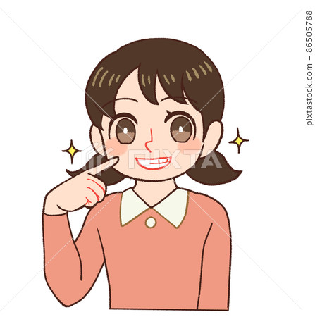 一個牙齒健康的孩子的插圖 86505788