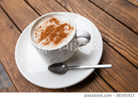 Turkish traditional hot drink salep in Istanbul cafe 86505915