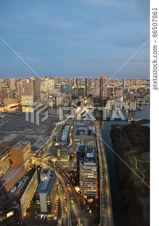 東京黃昏的海灣地區 東京黃昏的海灣地區 86507861
