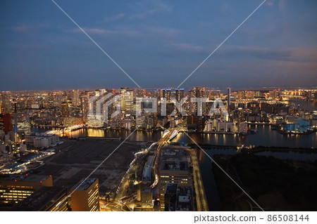 Bay area at night Tokyo Bay area at night Tokyo 86508144