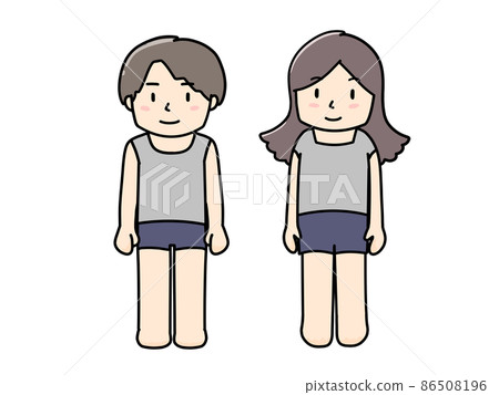 換衣服前的男孩和女孩 換衣服前的男孩和女孩 86508196