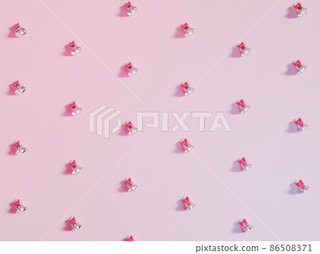 Happy Christmas. 3D of Christmas bells pattern background. Minimal style. Happy Christmas. 3D of Christmas bells pattern background. Minimal style. 86508371