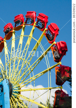 Carousel in an amusement park 86509022