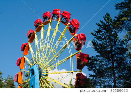 Carousel in an amusement park Carousel in an amusement park 86509023
