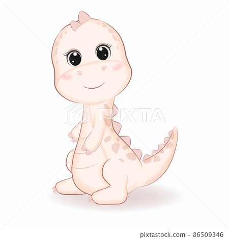 Cute Dinosaur cartoon illustration 86509346