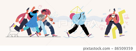 Startup illustrations set. Concept of building new business 86509359