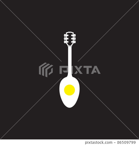 shape guitar with egg logo design, vector graphic symbol icon illustration creative idea shape guitar with egg logo design, vector graphic symbol icon illustration creative idea 86509799