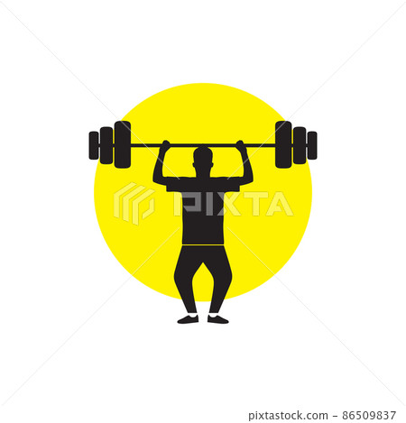 Gym weightlifting and fitness sport club logo Stock Vector by ©Ostapius  152181242