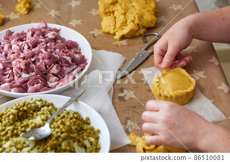 making traditional Mallorcan food "panades" 2 86510081