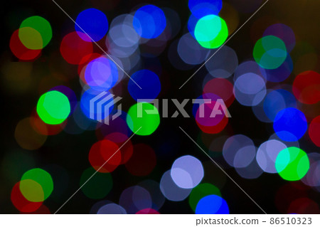 Colorful bokeh fireworks in night sky background 86510323