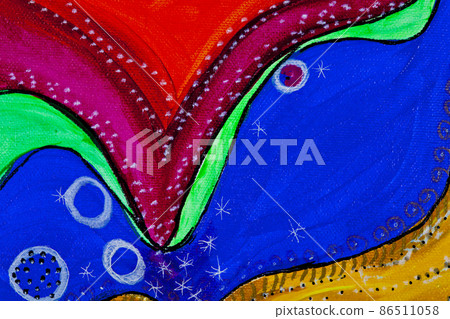 Blue, yellow, red, green and pink shades colored texture background. 86511058