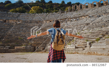 walk in Antalya Turkey on warm October afternoon, city Perge walk in Antalya Turkey on warm October afternoon, city Perge 86512067