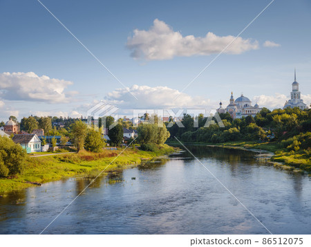 summer travel to Russia, Torzhok city. 86512075