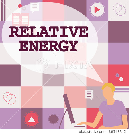 Writing displaying text Relative Energy. Concept meaning quantitative property that must be transferred to an object Businessman Innovative Thinking Leading Ideas Towards Stable Future. 86512842