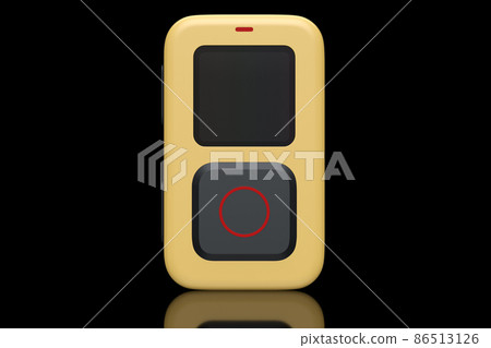 Remote controller for photo and video action camera on black background 86513126