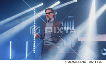 Business leader explaining strategy 86513365