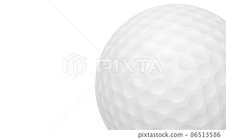 Golf ball isolated on white background, full depth of field, clipping path. Traditional white golf ball for sport. Golf ball isolated on white background, full depth of field, clipping path. Traditional white golf ball for sport. 86513586