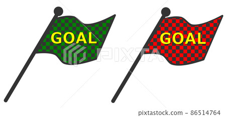 Illustration of a flag representing the target goal 86514764