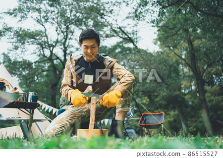 營地 露營 男人 86515527