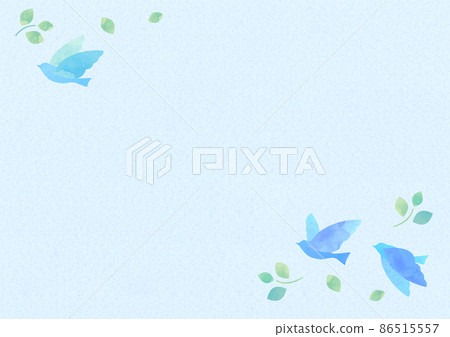 Watercolor illustration of a flapping bird 86515557