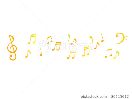 水彩風格音符插圖 86515612