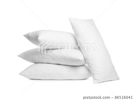 Blank soft new pillows isolated on white Blank soft new pillows isolated on white 86516041