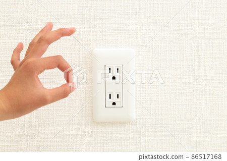 Outlet and hand sign 86517168