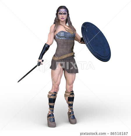 Female gladiator Stock Illustration 86518187 PIXTA