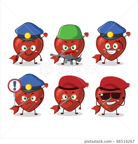 A dedicated Police officer of cupid love arrow mascot design style 86518267