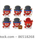 Cartoon character of cupid love arrow with various pirates emoticons 86518268