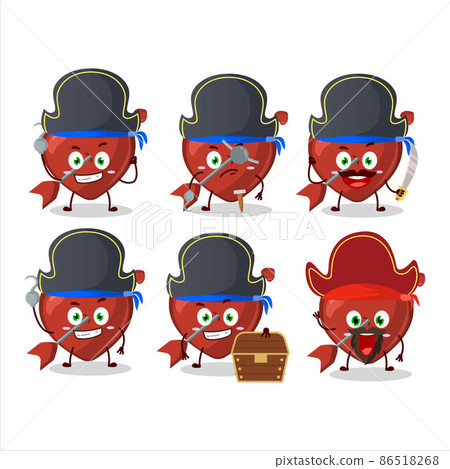 Cartoon character of cupid love arrow with various pirates emoticons Cartoon character of cupid love arrow with various pirates emoticons 86518268